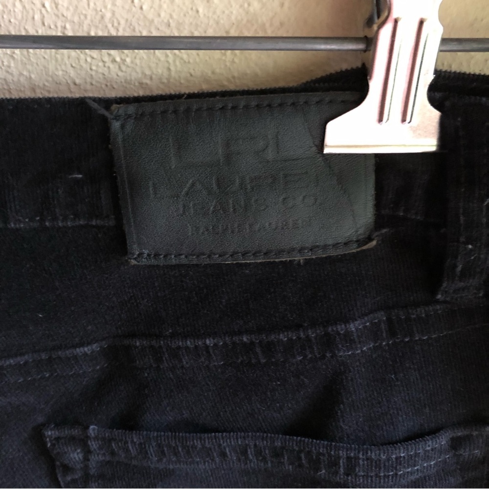 Lauren Ralph Lauren Fine Wale Corduroy Pants. Classic Straight. Black. Size 10 - Picture 8 of 12
